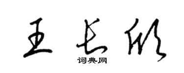 梁锦英王长欣草书个性签名怎么写