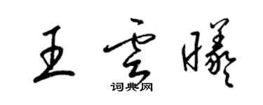 梁锦英王云曦草书个性签名怎么写