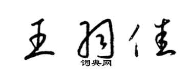 梁锦英王羽佳草书个性签名怎么写