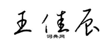 梁锦英王佳辰草书个性签名怎么写