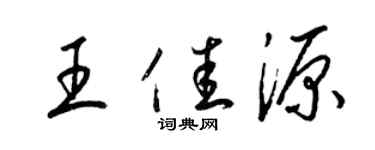 梁锦英王佳源草书个性签名怎么写