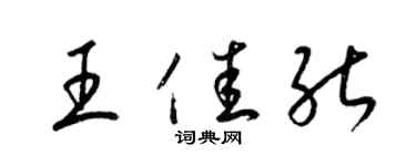 梁锦英王佳能草书个性签名怎么写
