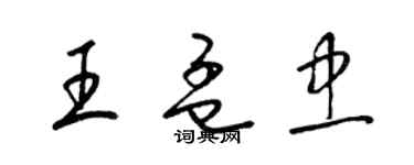 梁锦英王孟忠草书个性签名怎么写