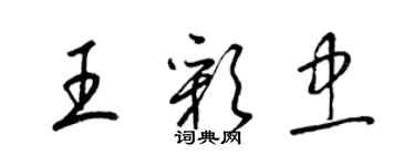 梁锦英王彩忠草书个性签名怎么写