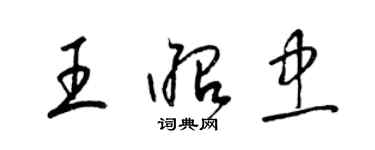 梁锦英王昭忠草书个性签名怎么写