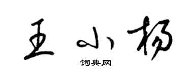 梁锦英王小杨草书个性签名怎么写
