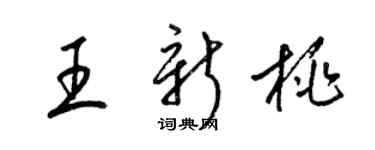 梁锦英王新桃草书个性签名怎么写