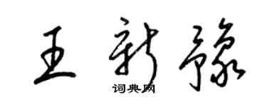 梁锦英王新豫草书个性签名怎么写