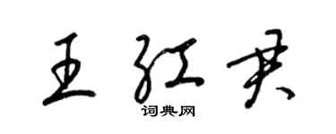 梁锦英王红君草书个性签名怎么写