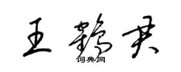 梁锦英王鹤君草书个性签名怎么写