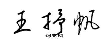 梁锦英王抒帆草书个性签名怎么写