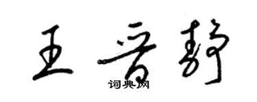 梁锦英王晋静草书个性签名怎么写