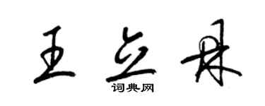 梁锦英王立鼎草书个性签名怎么写