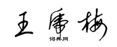 梁锦英王虎梅草书个性签名怎么写
