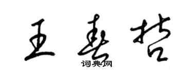 梁锦英王春哲草书个性签名怎么写