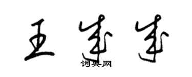 梁锦英王成成草书个性签名怎么写