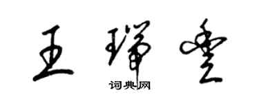 梁锦英王瑞丰草书个性签名怎么写