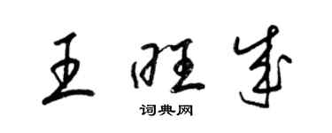 梁锦英王旺成草书个性签名怎么写