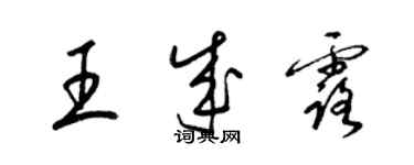 梁锦英王成露草书个性签名怎么写