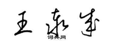 梁锦英王泰成草书个性签名怎么写