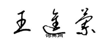 梁锦英王进兰草书个性签名怎么写