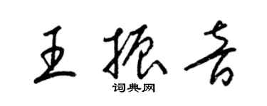 梁锦英王振音草书个性签名怎么写