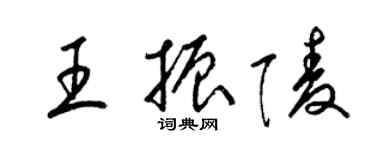 梁锦英王振陵草书个性签名怎么写