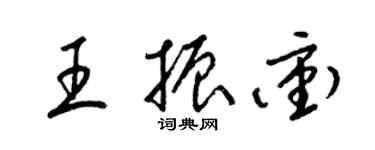 梁锦英王振冲草书个性签名怎么写