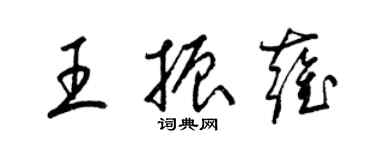 梁锦英王振雍草书个性签名怎么写