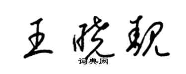 梁锦英王晓靓草书个性签名怎么写