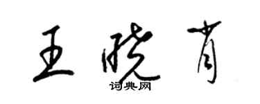 梁锦英王晓肖草书个性签名怎么写