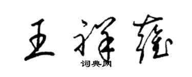 梁锦英王祥雍草书个性签名怎么写