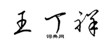 梁锦英王丁祥草书个性签名怎么写