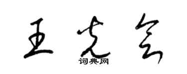 梁锦英王光会草书个性签名怎么写