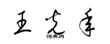 梁锦英王光年草书个性签名怎么写