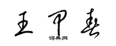 梁锦英王甲春草书个性签名怎么写