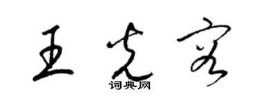 梁锦英王光容草书个性签名怎么写