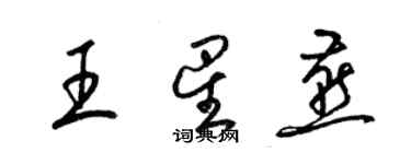 梁锦英王星燕草书个性签名怎么写