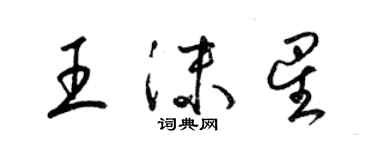 梁锦英王沫星草书个性签名怎么写
