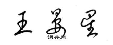 梁锦英王晏星草书个性签名怎么写