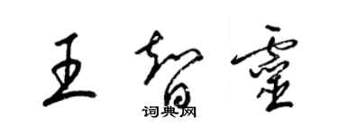 梁锦英王智灵草书个性签名怎么写