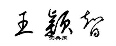 梁锦英王颖智草书个性签名怎么写