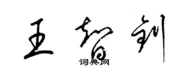 梁锦英王智钊草书个性签名怎么写