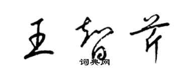 梁锦英王智芹草书个性签名怎么写