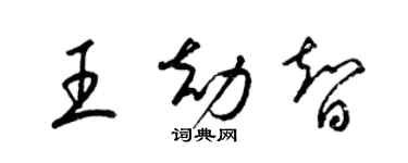 梁锦英王劫智草书个性签名怎么写