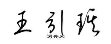 梁锦英王引琪草书个性签名怎么写