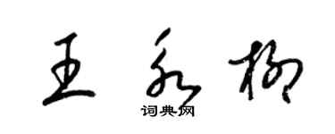 梁锦英王永柳草书个性签名怎么写