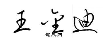 梁锦英王金迪草书个性签名怎么写