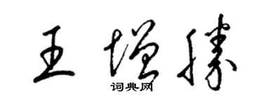 梁锦英王增胜草书个性签名怎么写