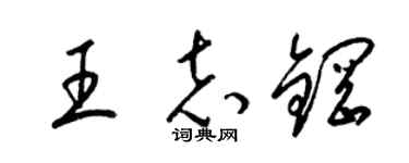 梁锦英王志钢草书个性签名怎么写